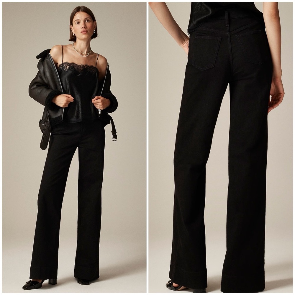 J. Crew Women's Black Flare Jeans